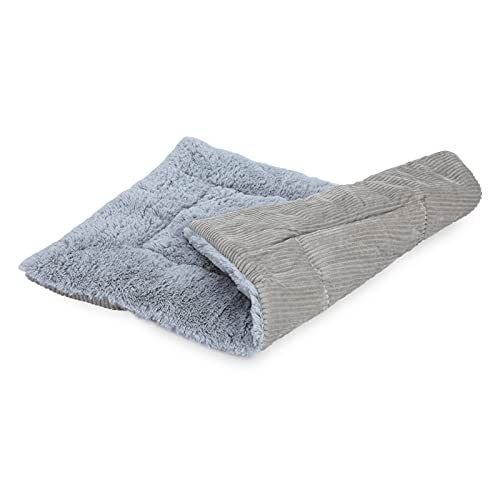 Suzanne Hundematte Bequeme weiche weiche warme Haustier Bett graues Cord-PV-Fleece waschbar Kennel-Pad für Hunde Katzen L.