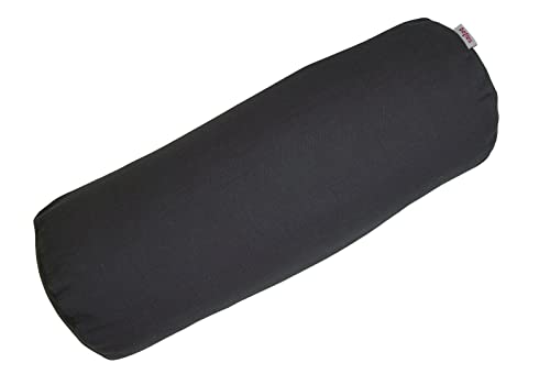 beties Farbenspiel XL Nackenrollenbezug ca. 25x70 cm Nackenrollenhülle Nackenrollen Überzug mit Reißverschluss 100% Baumwolle (Schiefer)