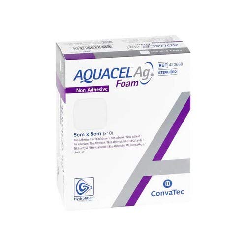 Aquacel Ag Foam Nicht Adhäsiv 5x5 cm Verband