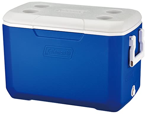 Coleman Kühlbox 48Qt Poly-Lite, 45 Liter Hochleistungskühlbox, kühlt bis zu 3 Tage, mit UV Schutz, Thermobox mit 45L Fassungsvermögen, mobile passiv Eisbox