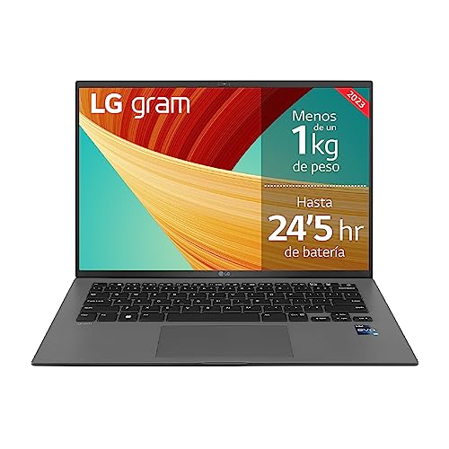 LG Gram 14Z90R-G.AD76B 35,6 cm (14 Zoll) IPS Notebook Intel Core EVO i7 13th Generation, Windows 11 Home, 32GB RAM, 512GB SSD, 1 kg, 24,5 Stunden Akkulaufzeit, grau
