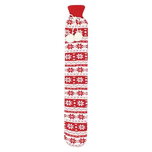 wärmflasche Long Water Injection Gummi- Wärmflasche Warm-Wasser- Beutel Warme Handtasche Weihnachtsgeschenk Wärmflasche mit Stoffbezug 70cm water bottle (Color : E)
