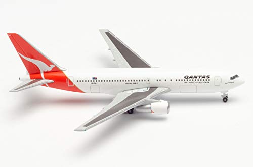 herpa 534383 Qantas-Centenary Series Boeing 767-200 in Miniatur zum Basteln Sammeln und als Geschenk, Mehrfarbig