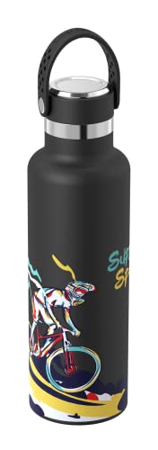 Super Sparrow Trinkflasche Edelstahl 18/10 - Ultraleicht Thermobecher - 750ml - Standardmund Flex Deckel - BPA-Frei Thermoskanne, Thermosflasche für Sport, Travel, Schule, Outdoor