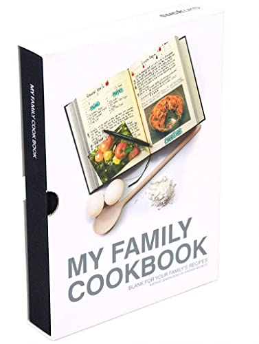 Suck UK My Family Recipe Book and Cooking Journal / Kochbuch für Familienrezepte und Kochtagebuch - mit Blanko Seiten zum aufzeichnen und archivieren Ihrer eigenen Rezepte – Schwarz