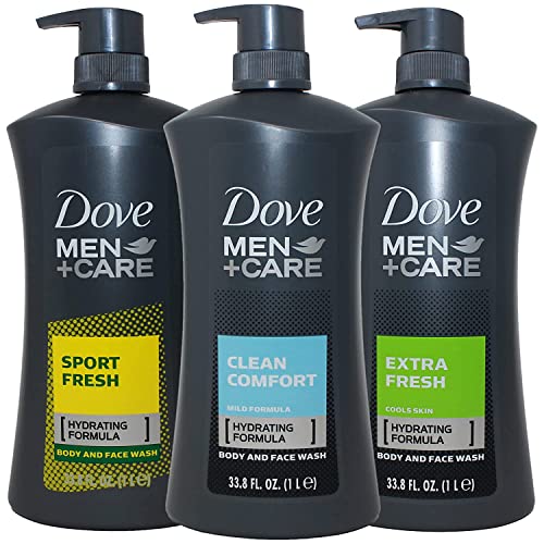 Dove Men + Care Body and Face Wash, Clean Comfort Scent Hydrating Formel, 36 oz Pumpflasche (2 Stück)