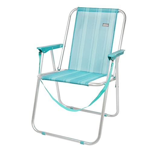 Aktive Feststehender Stuhl aus Aluminium, Beach hellblau