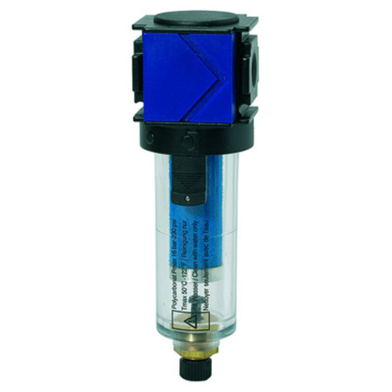 Mikrofilter »variobloc« mit Polycarbonatbehälter, 0,01 µm, BG 2, G 1/2, PE max. 16 bar, Mediums-Umgebungstemperatur max. 50 °C