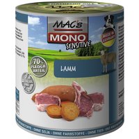 6 x 800 g | MACs | Lamm Dog Mono Sensitive | Nassfutter | Hund