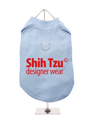 "Shih Tzu© Designer Wear" UrbanPup Hunde/T-Shirt (blau/rot)