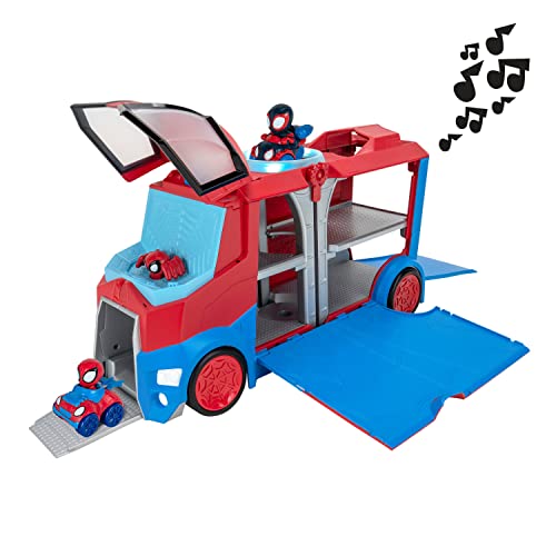 Spidey und Seine Super-Freunde - SNF0051 Großer Spider-Man Web Transporter, mit Licht und Sound, Spielzeug ab 3 Jahren