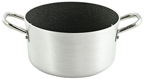 Ballarini Professionale Granite 2818.28 Stielkasserolle mit 2 Griffen, Aluminium, Grau, 28 cm