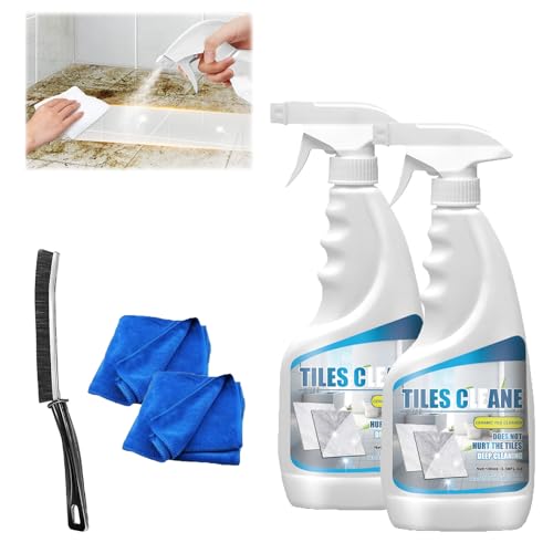Tile Grout Cleaner Sprayer, Grout Cleaner for Tile Floors, Tile Floor Cleaner with Grout Brush, Powerful Tile and Floor Stain Remover for bathroom, Kitchen, and More (200ML)