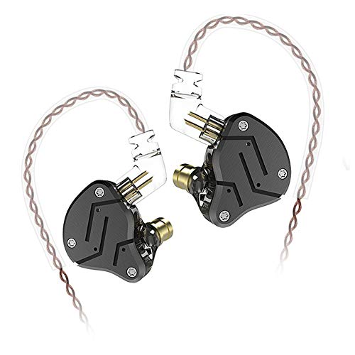 KZ ZSN Kopfhörer 1BA 1DD, KZ HiFi In-Ear-Ohrhörer mit hoher Auflösung, 0,75 mm, 2-poliges Kabel, Geräuschunterdrückung, KZ Kopfhörer