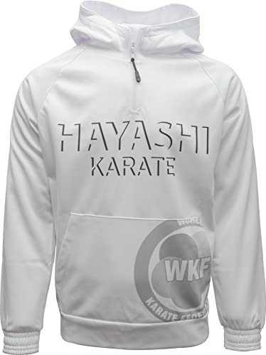 Hayashi Hoodie „WKF Shade“ - Weiss, Gr. XXL
