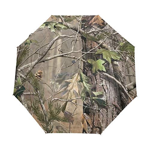 DEZIRO Realtree Tarnfarben-Hintergrund, dreifach gefaltet, Regenschirm, automatisches Öffnen, winddicht, wasserdicht