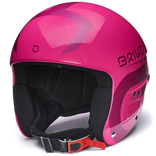 Briko Unisex – Erwachsene Helm Helmet, Shiny Red Violet-Metallic Pink, 52