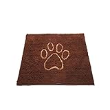 Dog Gone Smart Dirty Dog Fußmatte, Mikrofaser, super saugfähig, maschinenwaschbar mit Rutschfester Unterseite, groß, Mokka-Braun