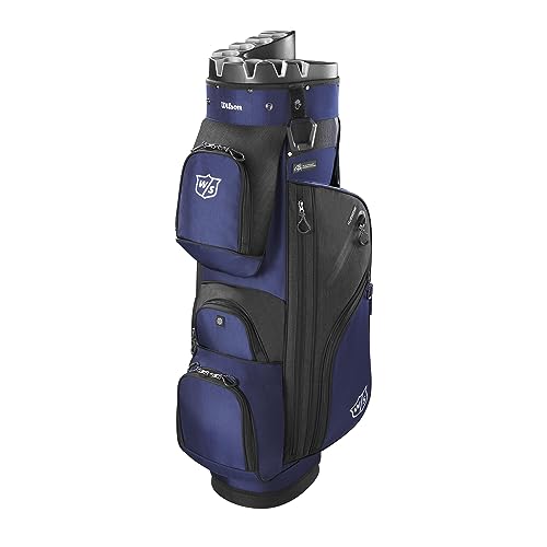 Wilson Staff Golf I-Lock 3 Trolley-Tasche für Herren, 14-Wege-Trennwand, Marineblau/Schwarz
