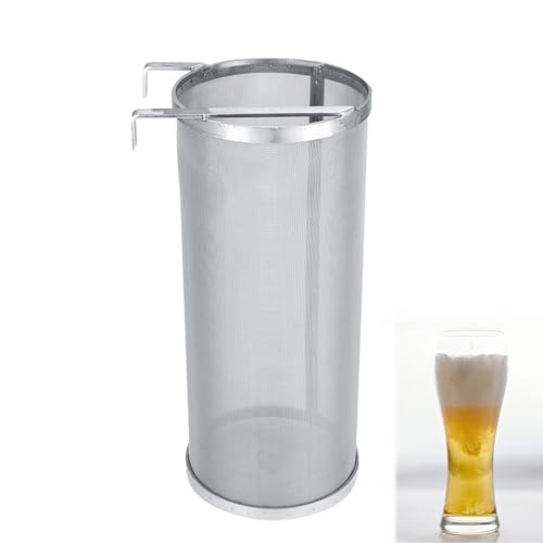 Bier Mesh Filter, 300 Micron Edelstahl hausgemachte Brew Bier Hop Mesh Filter Sieb mit Haken(15 * 35cm)