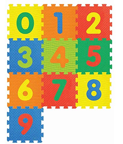 Puzzlematte Zahlen Spielmatte 0-9 Soft Spielteppich 32 x 32 cm