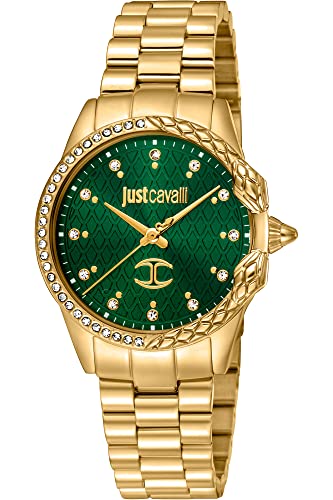 Just Cavalli Damen Analog Quarz Uhr mit Edelstahl Armband JC1L095M0365