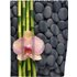 WENKO Duschvorhang »Spa«, BxH: 180 x 200 cm, Steine/Bambus, rosa/grün/grau - bunt