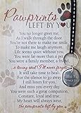 The Grandparent Gift Co Pawprints Left by You Sentiment mit Schlüsselanhänger, ideales Geschenk für Haustiere