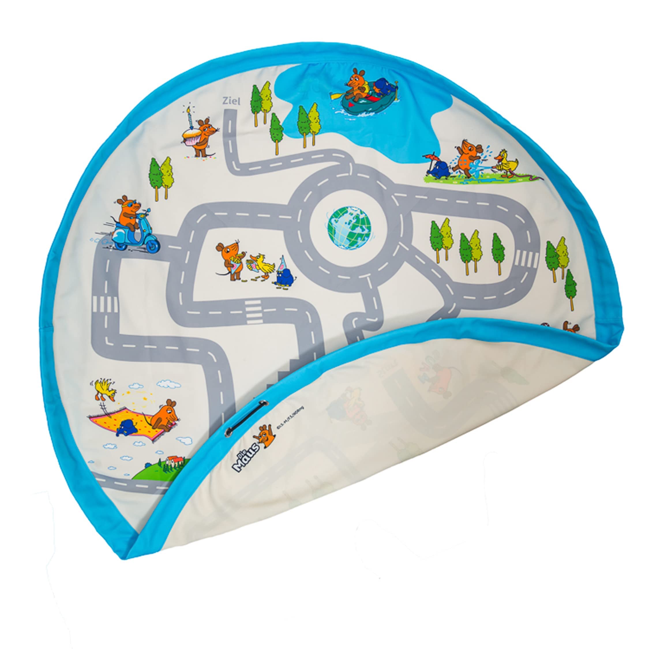 Kinderspielzeug Aufbewahrungsdecke - Spielteppich für Kinder mit "Sendung mit der Maus" Motiv