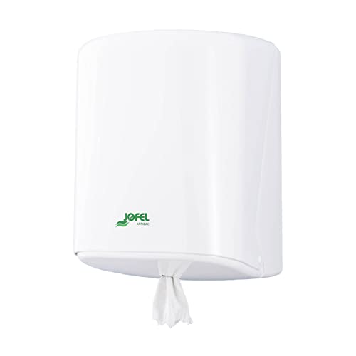 Toilettenpapierhalter Großrollen Jofel ag40700 Papier Spender Docht azur (Box), ABS weiß antibakteriell