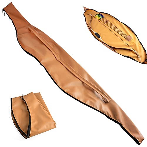 MILAEM wasserdichte Leder Tasche für Bogen 60 Zoll Traditionelle Bogen Tasche Bogentasche Longbow Recurve Bogen Halter