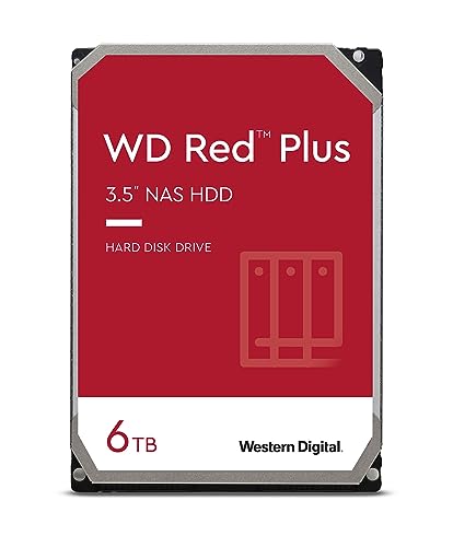 Western Digital WD Red interne Festplatte 6 TB (3,5 Zoll, NAS Festplatte, 5400U/min, SATA 6 Gbit/s, NASware-Technologie, für NAS-Systeme im Dauerbetrieb) rot