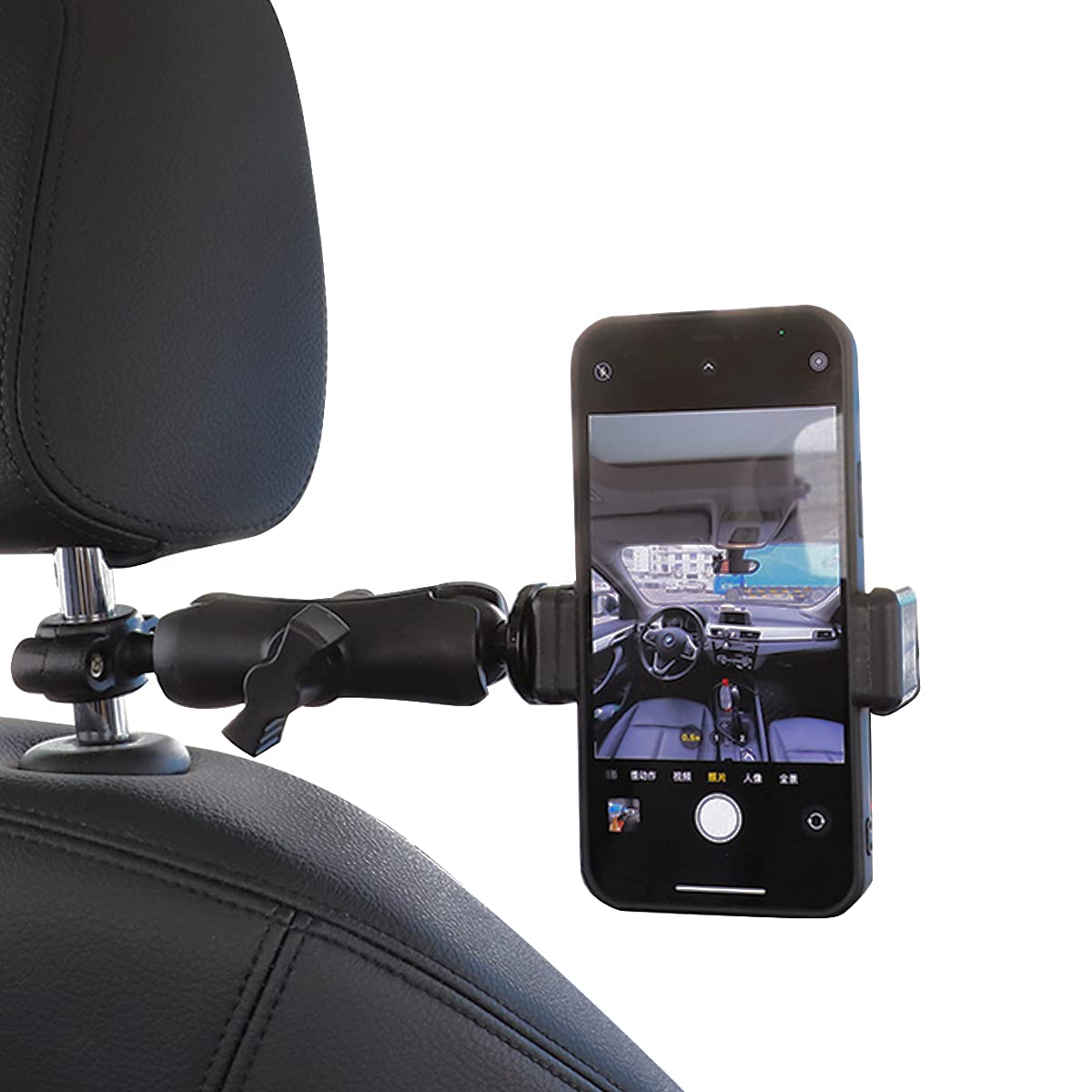DRAGON SLAY Auto-Kopfstützen-Halterungs-POV-Halterungsset, Compatible with GoPro und Mobiltelefonen, passend für Telefone mit Einer Breite von 6–10 cm und 1/4-Zoll-Kameraschraube