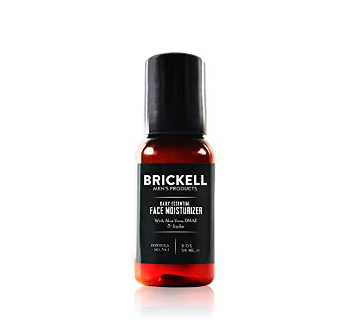 Brickell Men‘s Daily Essential Face Moisturizer - Natürliche & organische Feuchtigkeitscreme - Männer Gesichtscreme - Mit Hyaluronsäure, Grüntee Extrakt & Jojobaöl - 59 ml - Unparfümiert