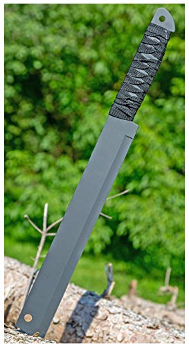 Evil Wear 46cm Schwarzes Outdoor Messer mit Holster, Einhand-Gürtelmesser