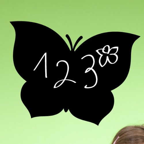 Aufkleber für Tafel, selbstklebend, abwischbar, Design Schmetterling, 55 x 75 cm
