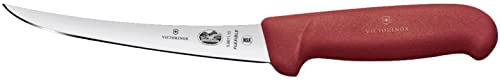 Victorinox, coltello disossatore Fibrox con lama stretta e ricurva in acciaio inox, antiscivolo, rosso