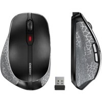 CHERRY MW 8 ERGO - Wireless Mouse - ergonomisch mit Daumenauflage für Rechtshänder - wiederaufladbar - 2in1 - Bluetooth - Funk - PC und MAC (JW-8500)