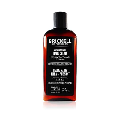Brickell Men’s Maximum Strength Handlotion für Männer – Natürlich und Organisch - Ohne Duftstoffe - 4 oz