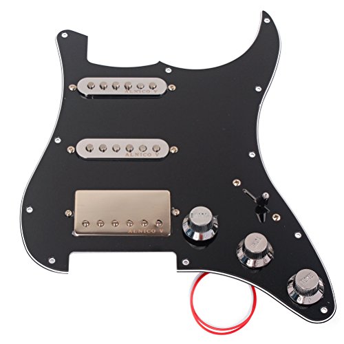 ultnice 3-lagig Pickguard Teller mit SSH Tonabnehmer E-Gitarre Displayschutzfolie Board