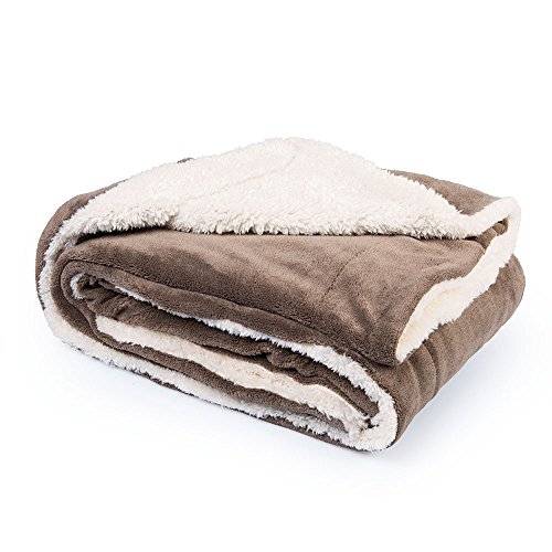 Wohndecke Mikrofaserdecke Kuscheldecke Plaid LARS taupe 150x200cm