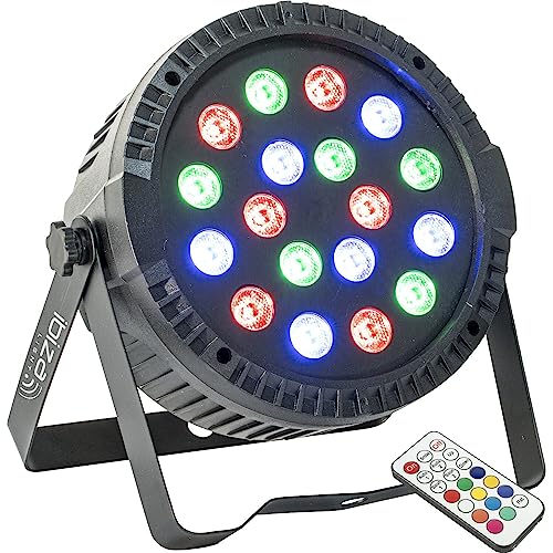 IBIZA THINPAR-18X1W LED PAR Scheinwerfer Disco DJ Party Club Effekt Floorspot Effektlicht Fernbedienung DMX Stroboskop
