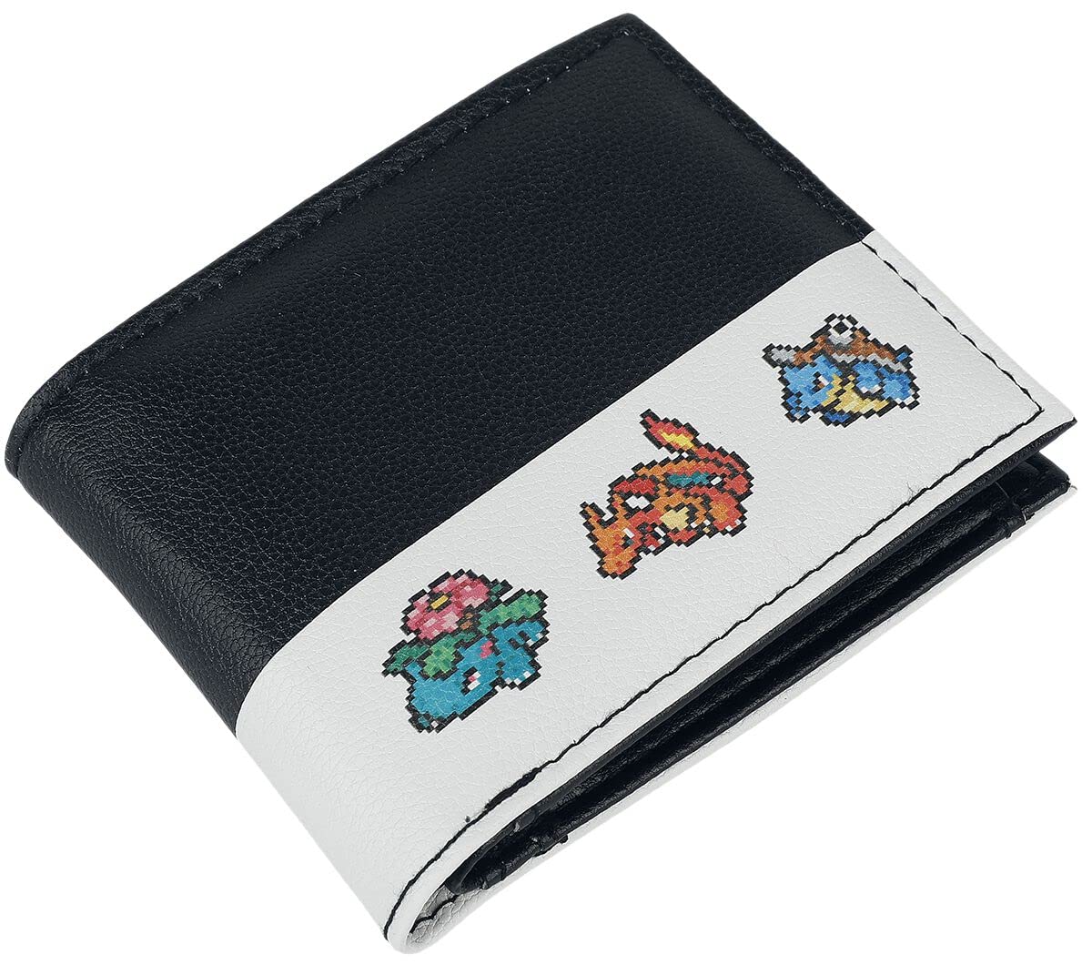 Pokémon Pixel Starter Unisex Geldbörse schwarz/weiß Polyester Anime, Fan-Merch, Gaming