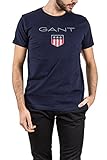 GANT Herren Shield SS Logo T-Shirt, Evening Blue, L