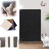 Cat Scratching Mat 39.4’’ X 23.6’’, Cat Scratch Furniture Protector, Trimmable Self, Adhesive Cat Couch Protector, Cat Wall Scratcher for Couch, Wall, Bed (Black,23.6 * 39.4in)