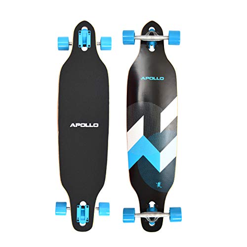 Apollo Longboard Matei Special Edition Komplettboard mit High Speed ABEC Kugellagern inkl. Skate T-Tool, Drop Through Freeride Skaten Cruiser Boards