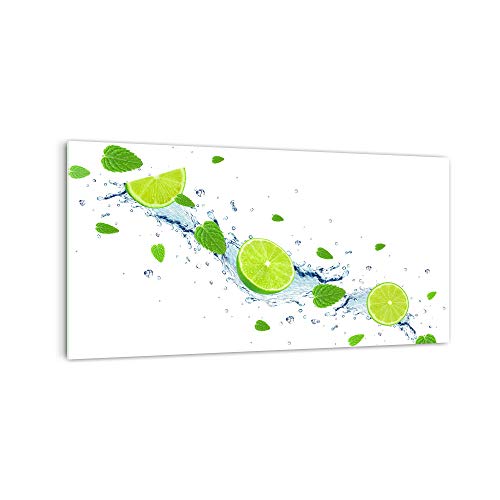 DekoGlas Küchenrückwand 'Limette im Wasser' in div. Größen, Glas-Rückwand, Wandpaneele, Spritzschutz & Fliesenspiegel