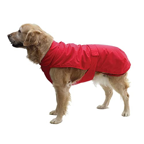 Fashion Dog Hunde-Regenmantel mit Fleecefutter - Rot - 51 cm