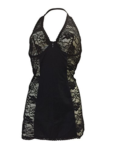 SoftLine Collection Übergroße, Mini-Dessouskleid Andrea, Handschuhe im Set, Farbe: schwarz, Größe: XXL