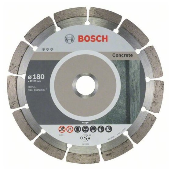 Bosch - Diamanttrennscheibe Standard for Concrete ø180 x 22,23 x 2 x 10mm 10er-Pack